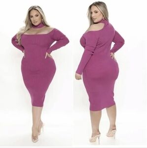 Elegant Off-Shoulder Pink Dress